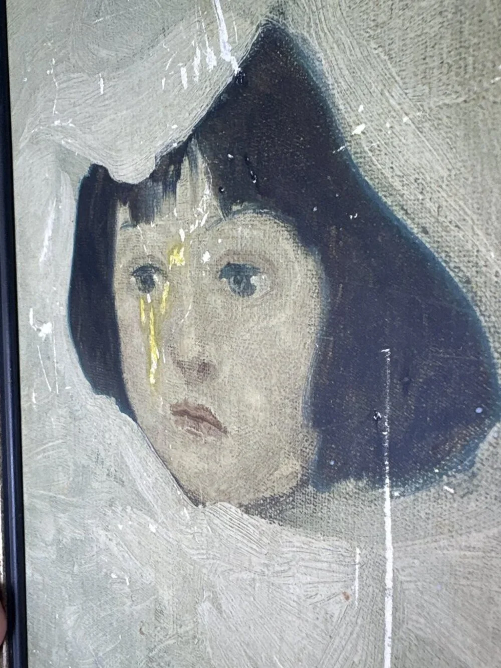 Vintage James Abbott McNeill Whistler Little Girl in White Framed Art Print